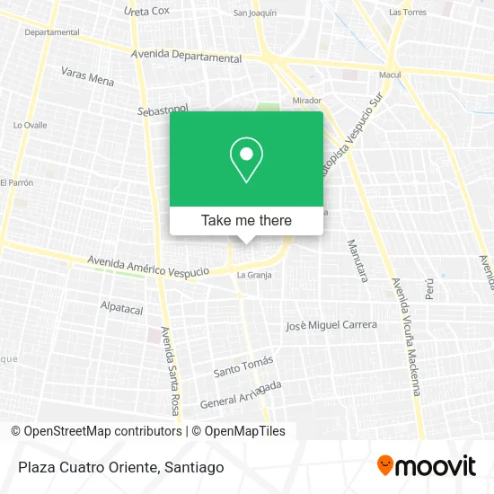 Plaza Cuatro Oriente map