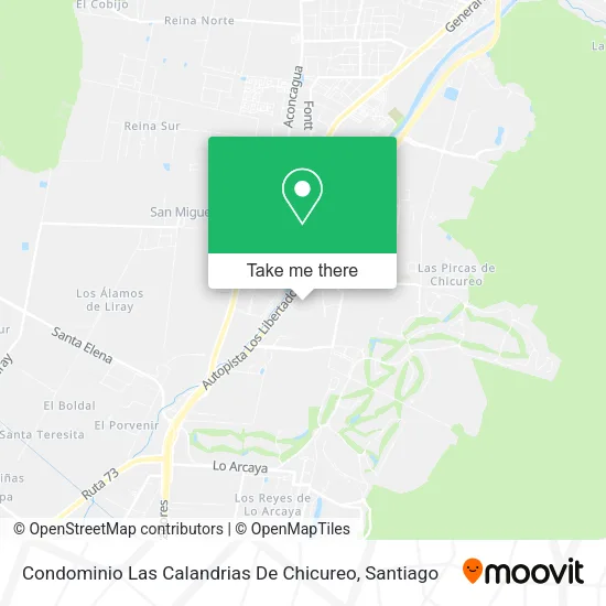 Condominio Las Calandrias De Chicureo map