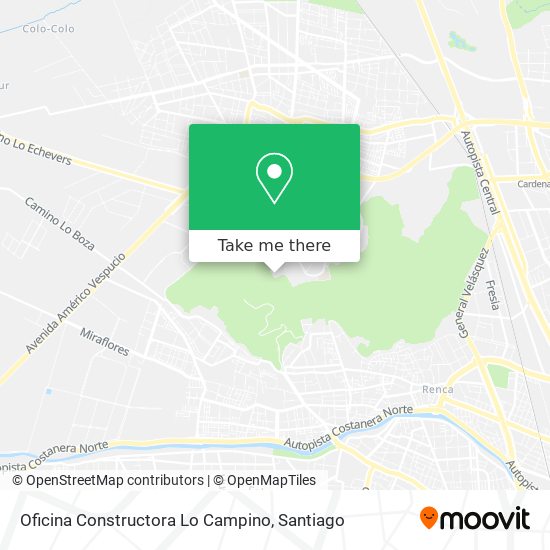 Mapa de Oficina Constructora Lo Campino