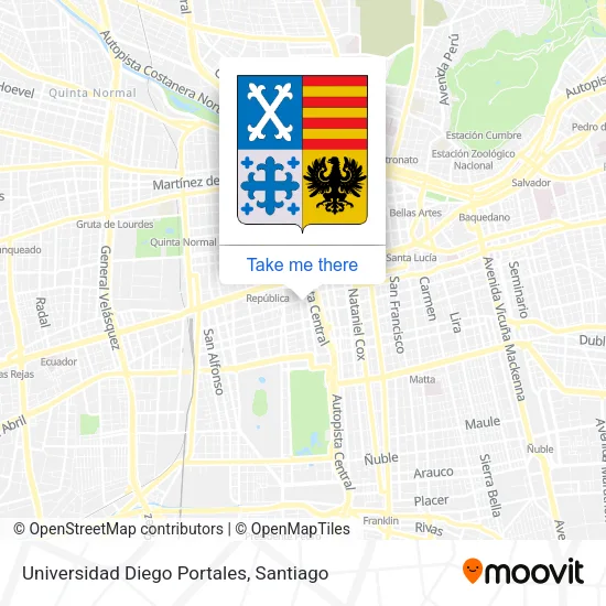 Universidad Diego Portales map