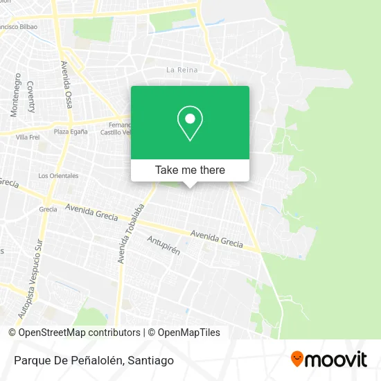 Parque De Peñalolén map