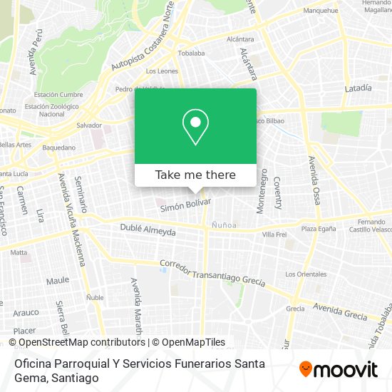 Oficina Parroquial Y Servicios Funerarios Santa Gema map