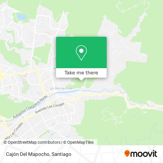 Cajón Del Mapocho map