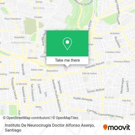 Instituto De Neurocirugía Doctor Alfonso Asenjo map