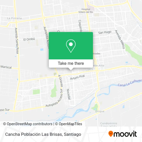 Cancha Población Las Brisas map