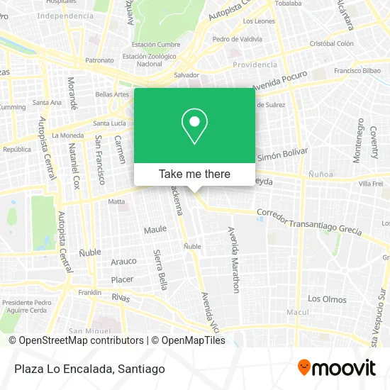 Plaza Lo Encalada map