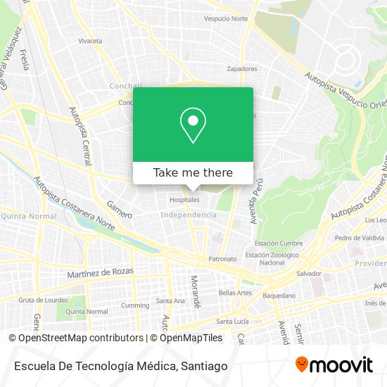 Escuela De Tecnología Médica map