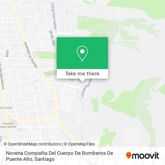 Novena Compañia Del Cuerpo De Bomberos De Puente Alto map