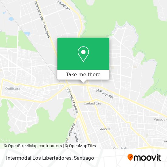 Intermodal Los Libertadores map