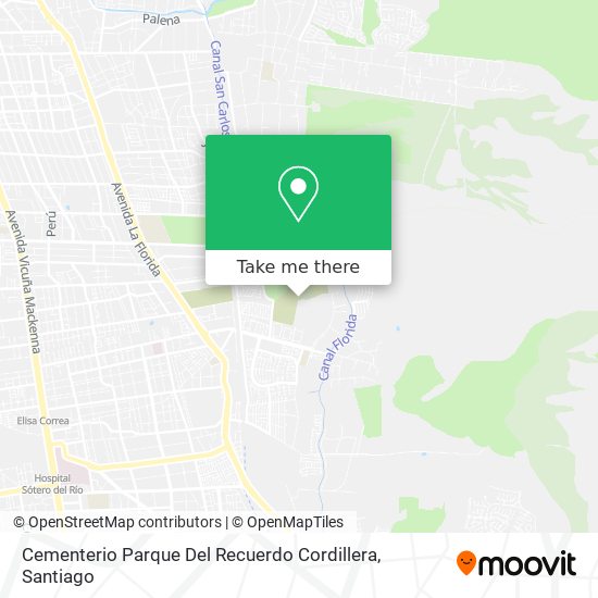 Cementerio Parque Del Recuerdo Cordillera map
