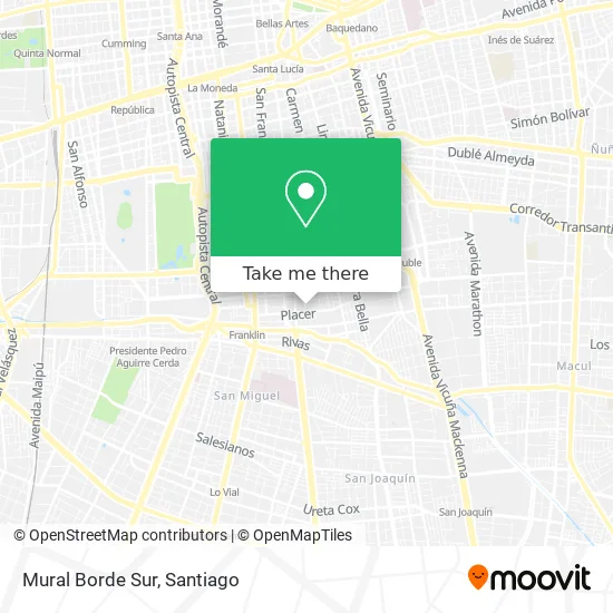 Mural Borde Sur map