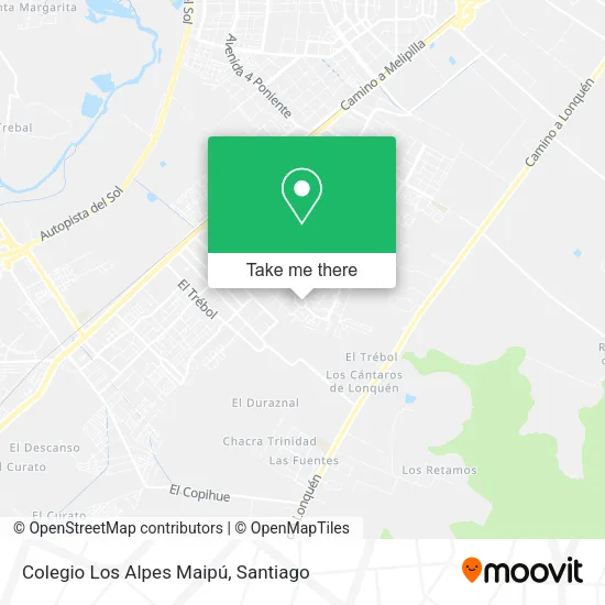 Colegio Los Alpes Maipú map