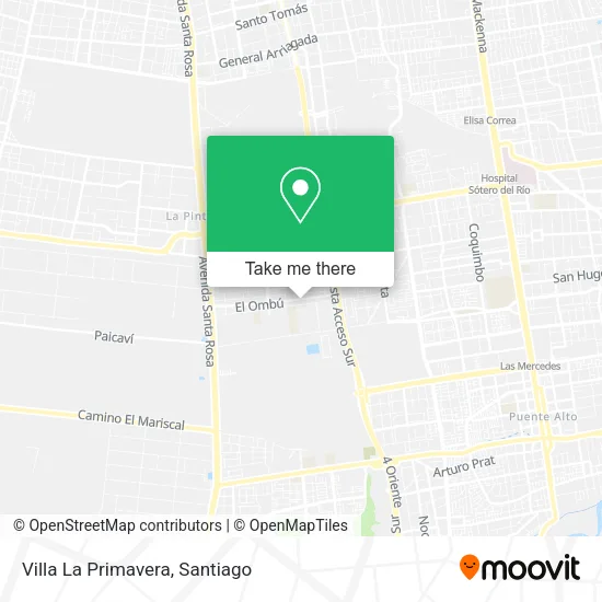 Villa La Primavera map