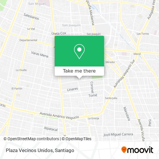 Plaza Vecinos Unidos map