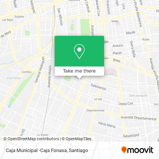 Mapa de Caja Municipal -Caja Fonasa