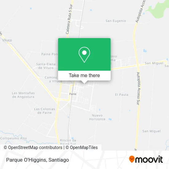 Parque O'Higgins map