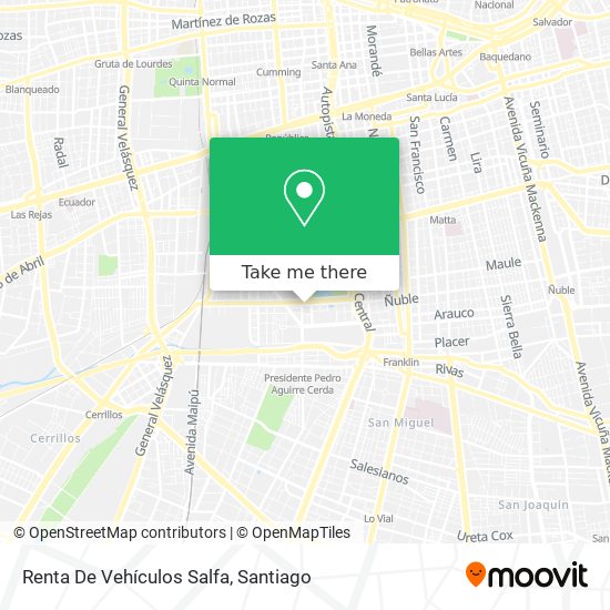 Renta De Vehículos Salfa map