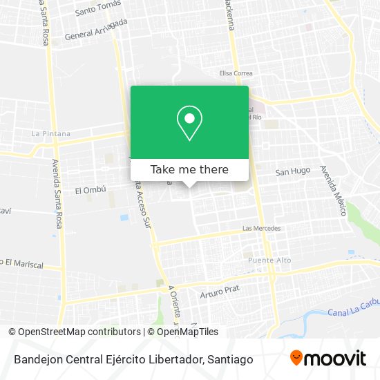 Mapa de Bandejon Central Ejército Libertador