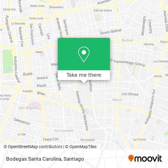 Bodegas Santa Carolina map