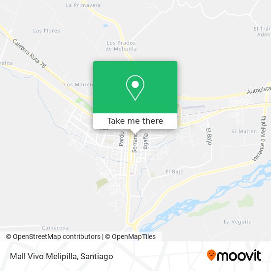 Mapa de Mall Vivo Melipilla