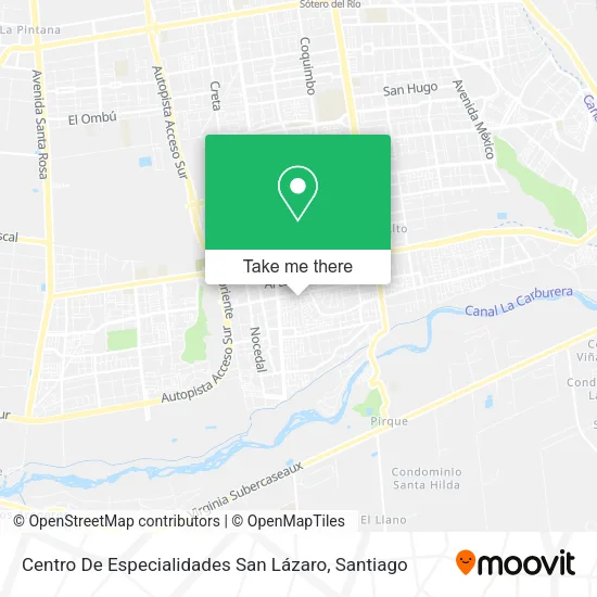 Centro De Especialidades San Lázaro map
