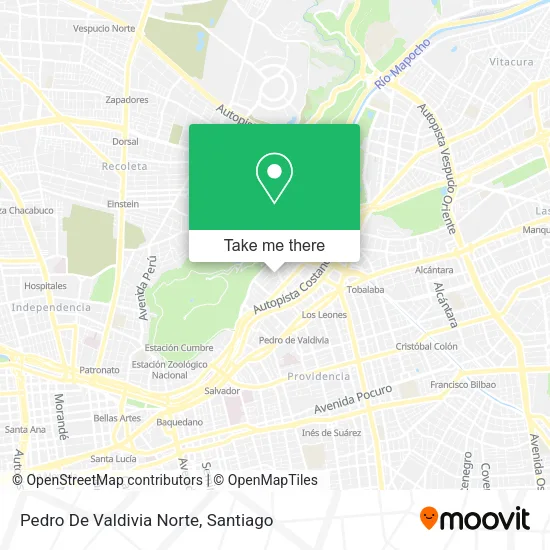 Pedro De Valdivia Norte map