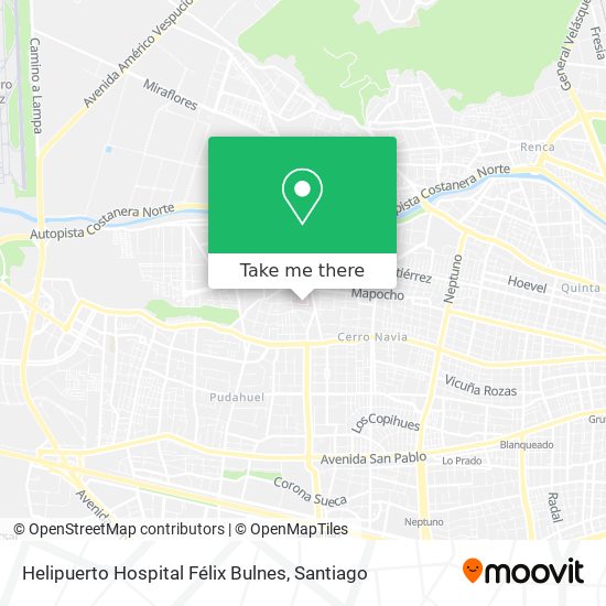 Helipuerto Hospital Félix Bulnes map