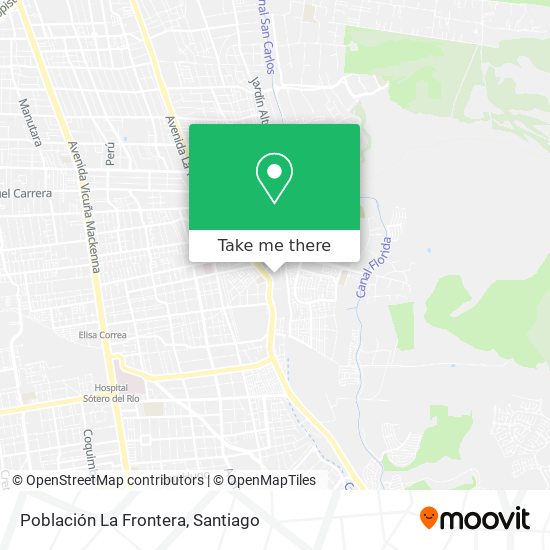 Población La Frontera map