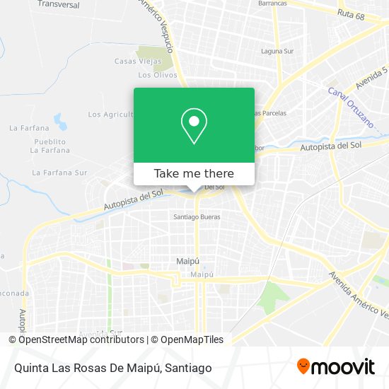 Mapa de Quinta Las Rosas De Maipú