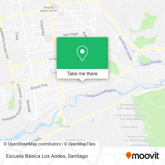 Escuela Básica Los Andes map