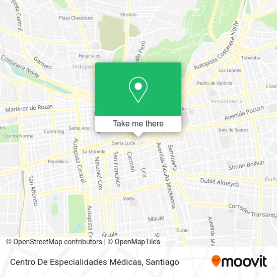 Centro De Especialidades Médicas map