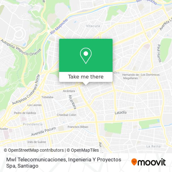 Mwl Telecomunicaciones, Ingenieria Y Proyectos Spa map