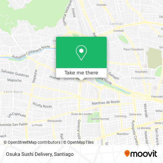 Mapa de Osuka Sushi Delivery