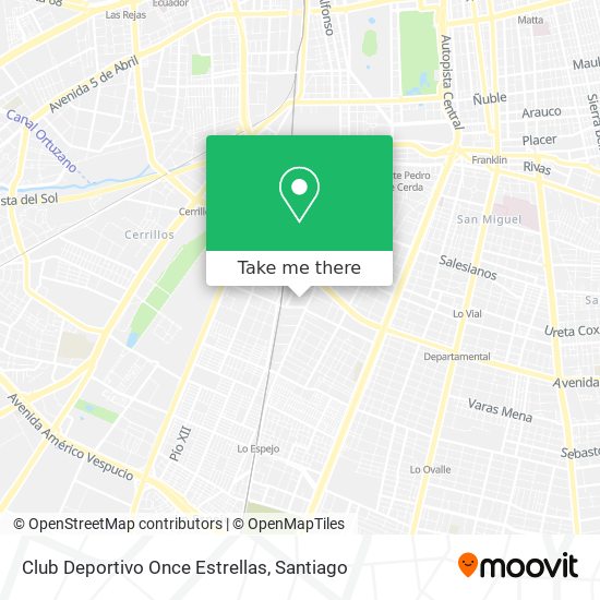 Club Deportivo Once Estrellas map