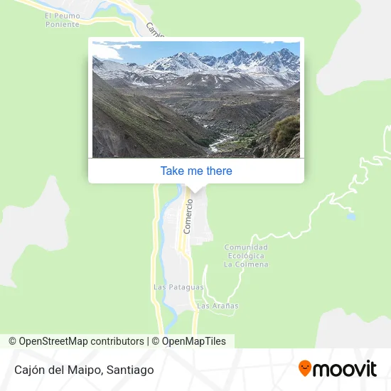 Mapa de Cajón del Maipo