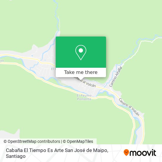 Cabaña El Tiempo Es Arte San José de Maipo map