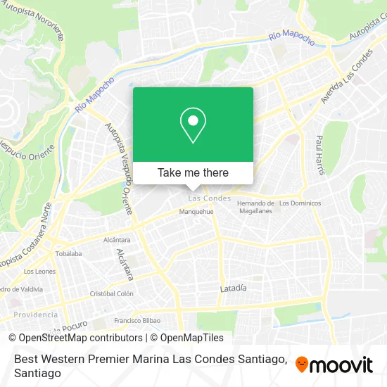 Best Western Premier Marina Las Condes Santiago map