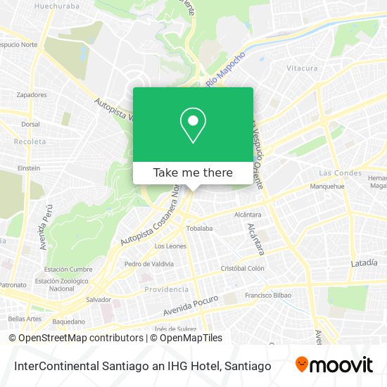 InterContinental Santiago an IHG Hotel map