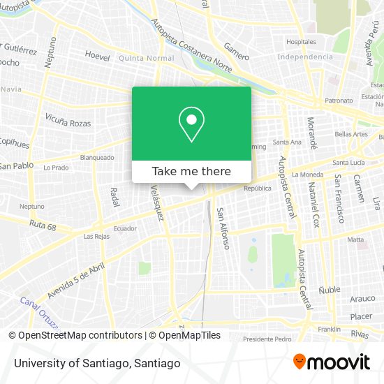 University of Santiago map