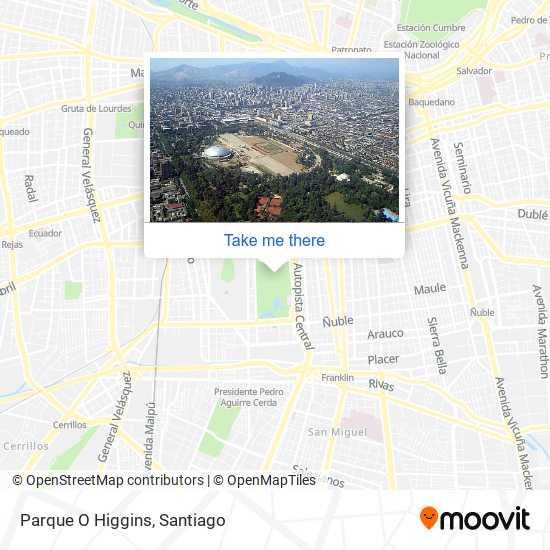 Parque O Higgins map