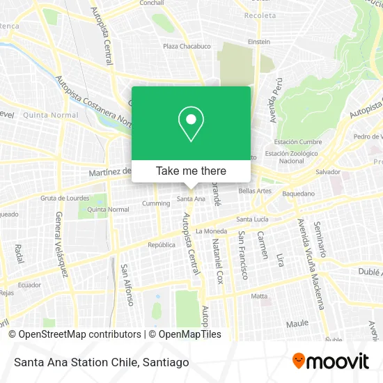 Santa Ana Station Chile map
