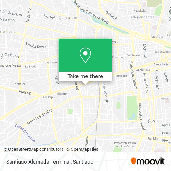 Santiago Alameda Terminal map