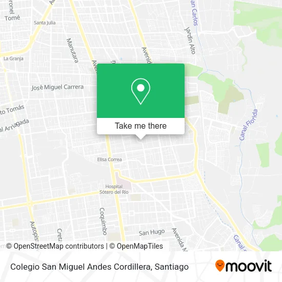 Mapa de Colegio San Miguel Andes Cordillera
