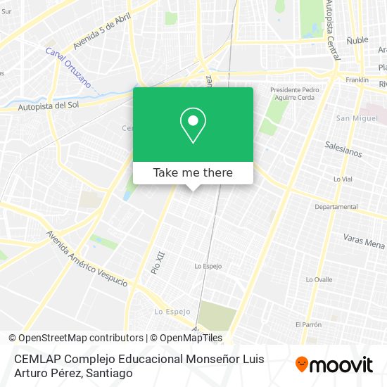 CEMLAP Complejo Educacional Monseñor Luis Arturo Pérez map