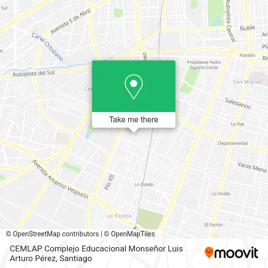 CEMLAP Complejo Educacional Monseñor Luis Arturo Pérez map