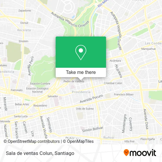 Sala de ventas Colun map