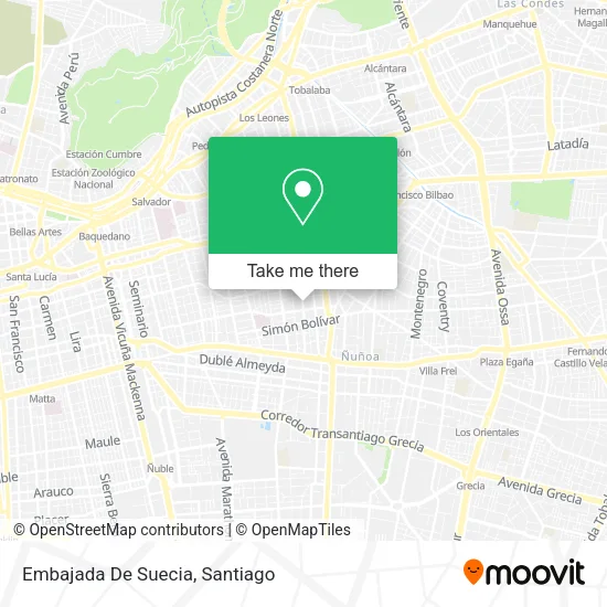 Embajada De Suecia map