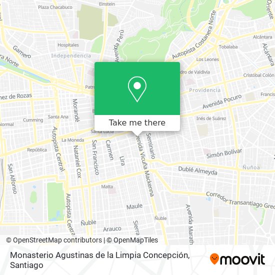 Mapa de Monasterio Agustinas de la Limpia Concepción