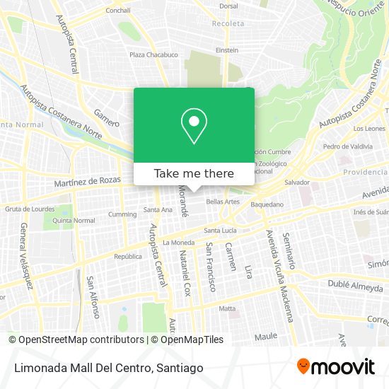 Limonada Mall Del Centro map