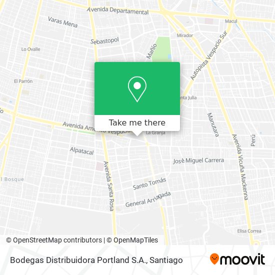 Mapa de Bodegas Distribuidora Portland S.A.